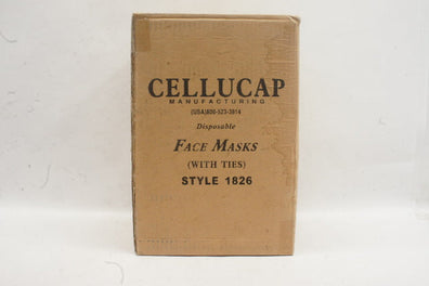 Cellucap 1826 Face Mask with Ties Blue - Case of 300